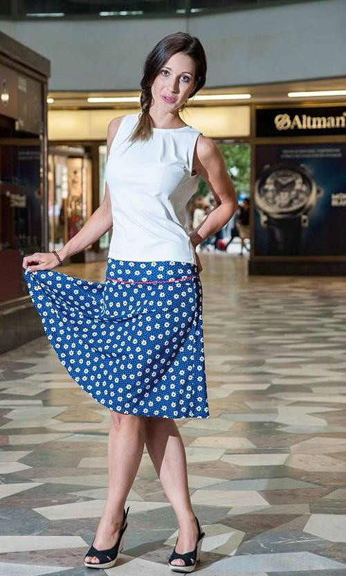 Skirt Blue/Flowers/Hearts — foto 3