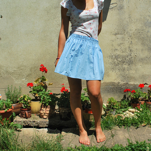 Sukýnka - světle modrá — foto 2