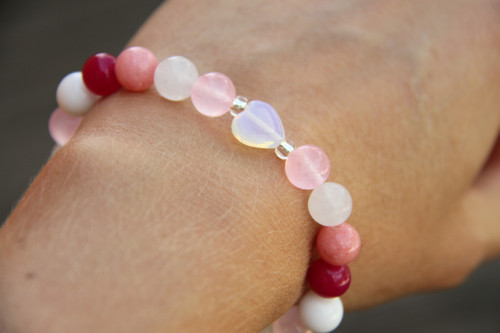 Náramok pink so srdiečkom — foto 3
