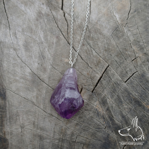 Ametystový náhrdelník - rough crystal — foto 3