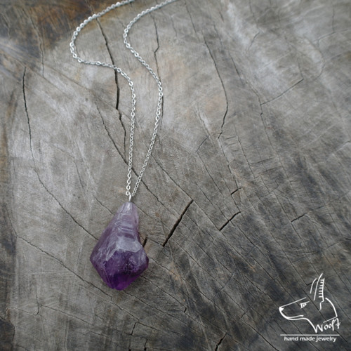 Ametystový náhrdelník - rough crystal — foto 4