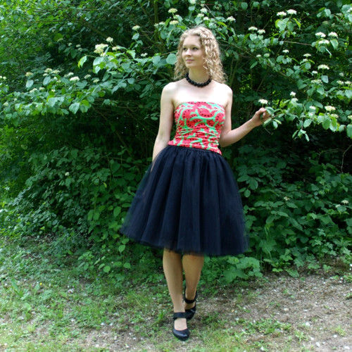 Černá tylová sukně — foto 2