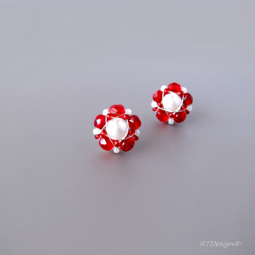 Náušničky White & Red — foto 2
