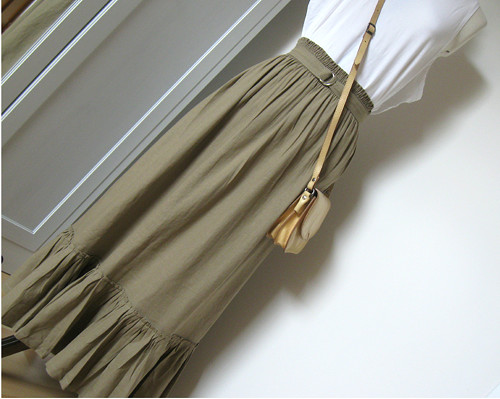 Khaki ...sukně s opaskem — foto 3