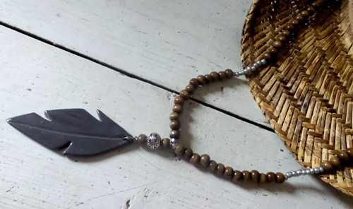 Náhrdelník Boho feather — foto 2