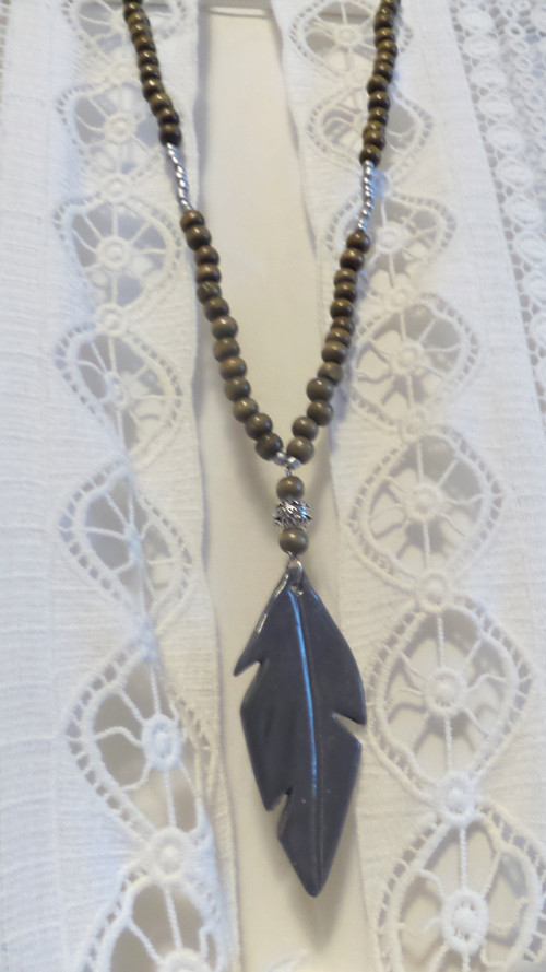 Náhrdelník Boho feather — foto 3