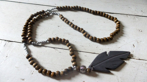Náhrdelník Boho feather — foto 4
