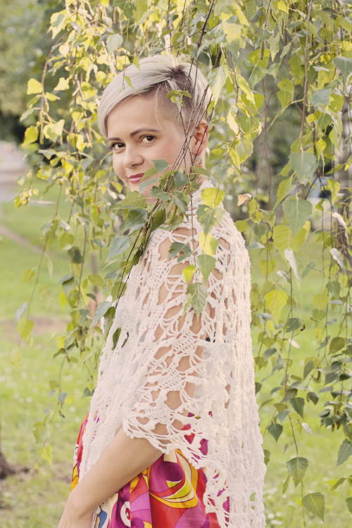 Ručně háčkovaný pléd v boho stylu — foto 2