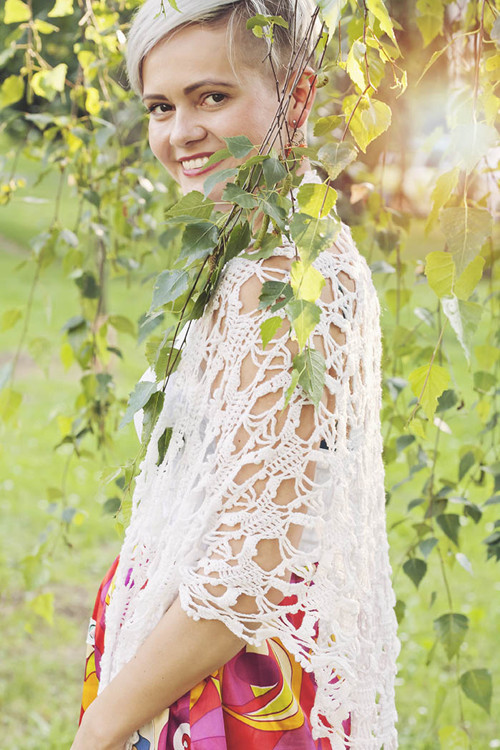 Ručně háčkovaný pléd v boho stylu — foto 3