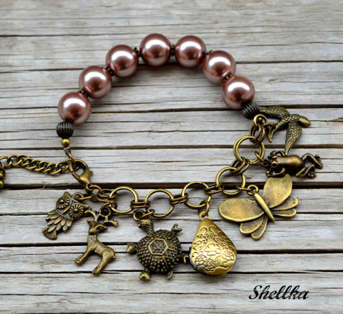 Náramek ,,BOHO,, s medailonkem IV. — foto 3