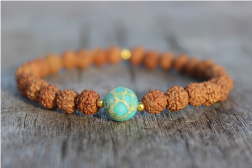 Rudraksha náramek & Variscit.. — foto 3
