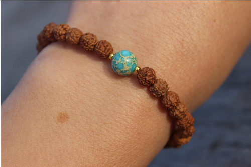 Rudraksha náramek & Variscit.. — foto 4