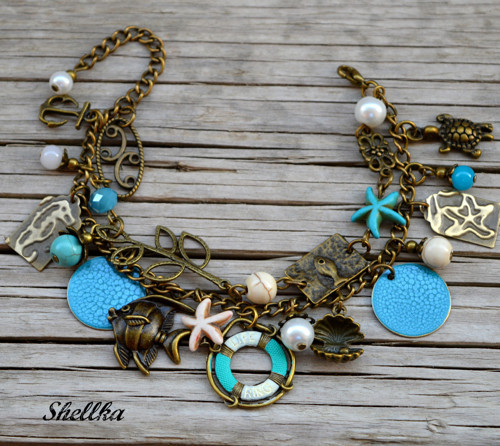 Náramek ,,WHITE & TURQUOISE,, — foto 3
