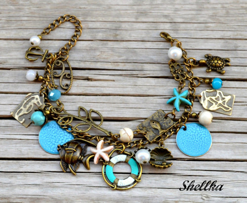 Náušnice ,,WHITE & TURQUOISE,, — foto 2