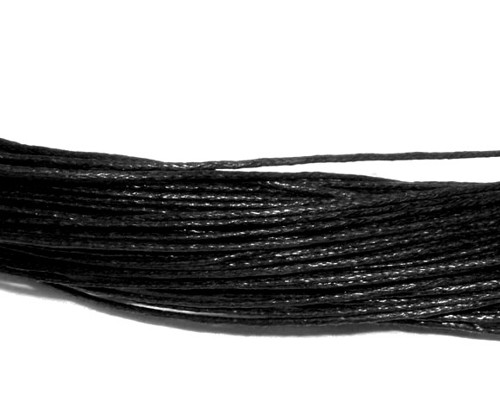 Voskovaná šňůrka/ černá/ 1mm — foto 2