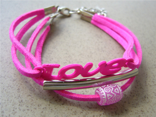 Náramek pink/ Love — foto 2