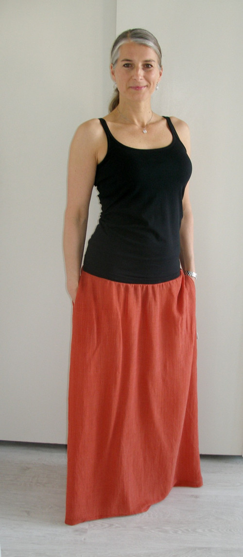 Sukně...long...cihlová.. — foto 2