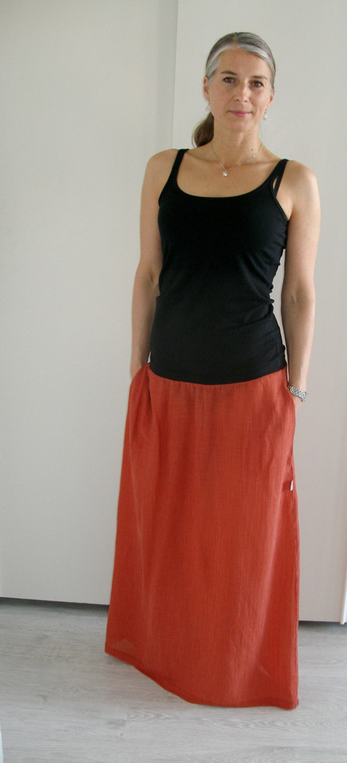 Sukně...long...cihlová.. — foto 3