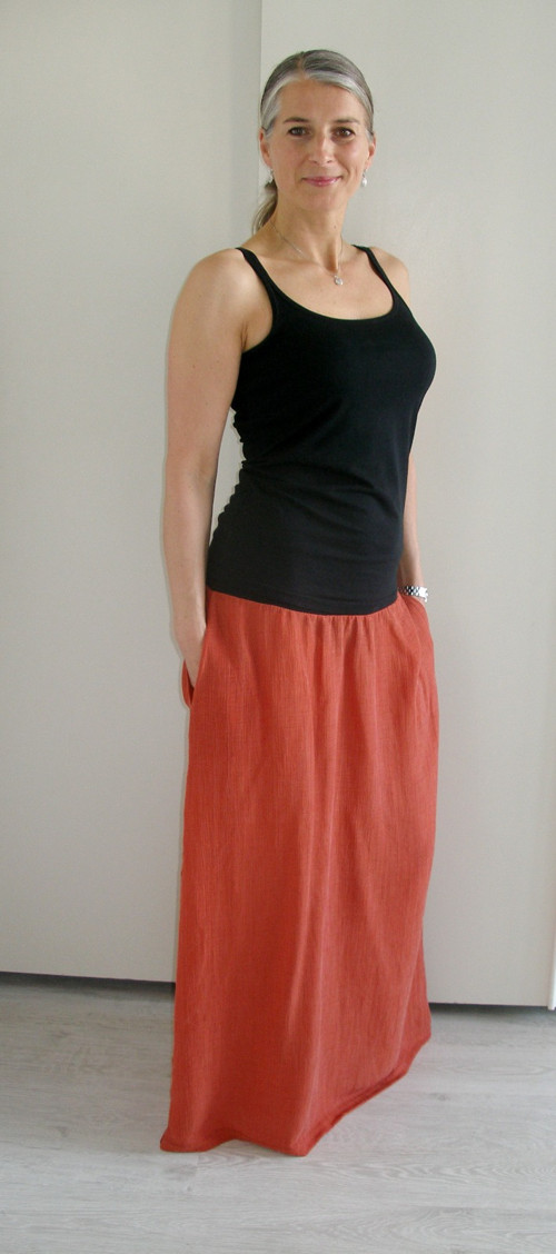 Sukně...long...cihlová.. — foto 4