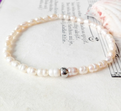 Freshwater Mini Pearls / Perlový náramek — foto 3