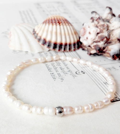 Freshwater Mini Pearls / Perlový náramek — foto 5