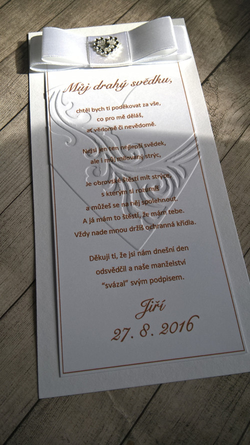 Poděkování rodičům bílé — foto 4