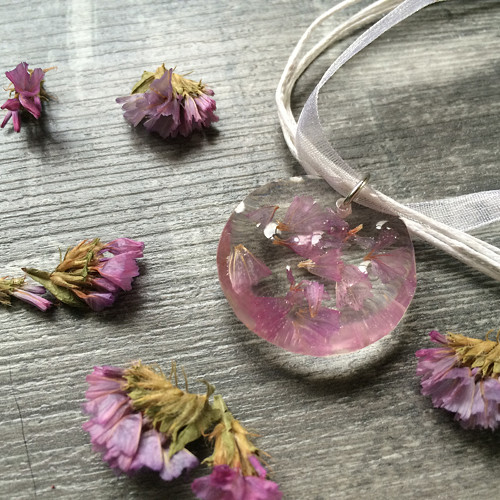 Náhrdelník Limonium růžová — foto 2