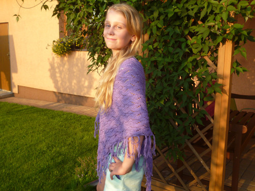 Fialové pončo s vlnkami:-) — foto 4