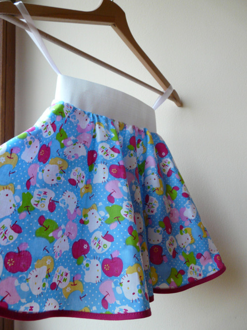 Dětská Kolová Sukně - Hello Kitty Modrá — foto 2