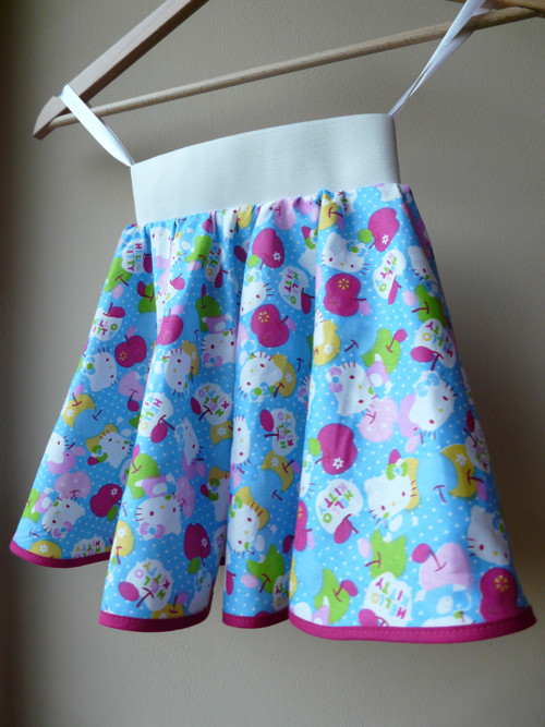 Dětská Kolová Sukně - Hello Kitty Modrá — foto 3