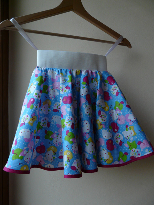 Dětská Kolová Sukně - Hello Kitty Modrá — foto 5