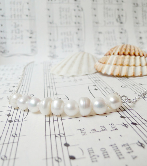 Ivory Freshwater Pearls & Silver / Náhrdelník — foto 2