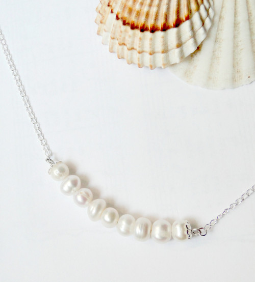 Ivory Freshwater Pearls & Silver / Náhrdelník — foto 4