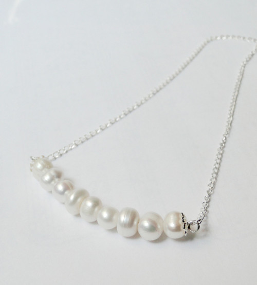 Ivory Freshwater Pearls & Silver / Náhrdelník — foto 6