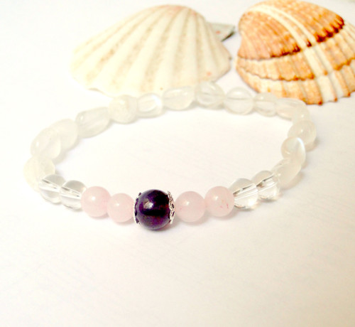 Moonstone & Rose Quartz Set / Set šperků — foto 2