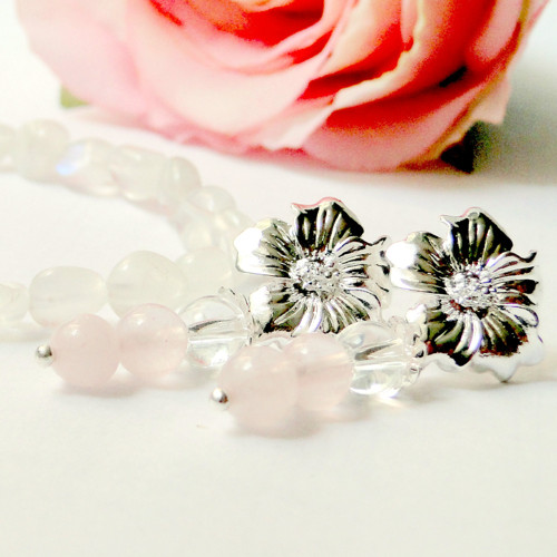 Moonstone & Rose Quartz Set / Set šperků — foto 5