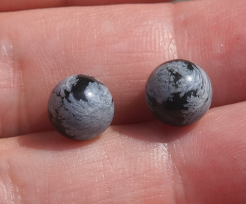 2 x kulička 8 mm - obsidián D5442 — foto 2