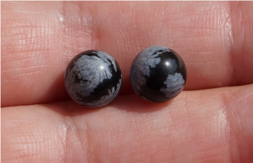 2 x kulička 8 mm - obsidián D5442 — foto 3