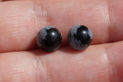 2 x kulička 8 mm - obsidián D5442 — foto 4