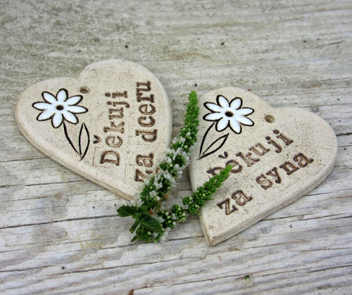 Keramická srdíčka na přání — foto 2