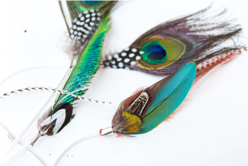 Peříčkový hair clip — foto 4