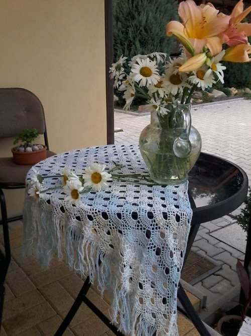 Bavlněný háčkovaný pléd — foto 5