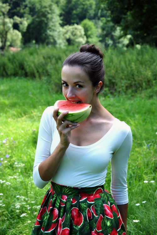 Zavinovací sukně melounová — foto 3