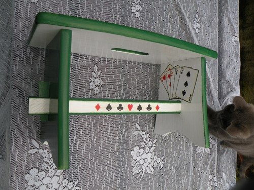 Dřevená stolička - karty(na přání) — foto 2