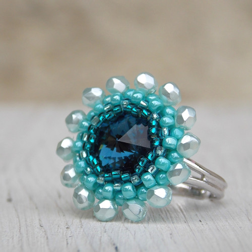 Blue Sky - prsten - Swarovski... — foto 2