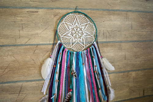 Barevný Lapač snů / Krajkový / Boho styl — foto 3