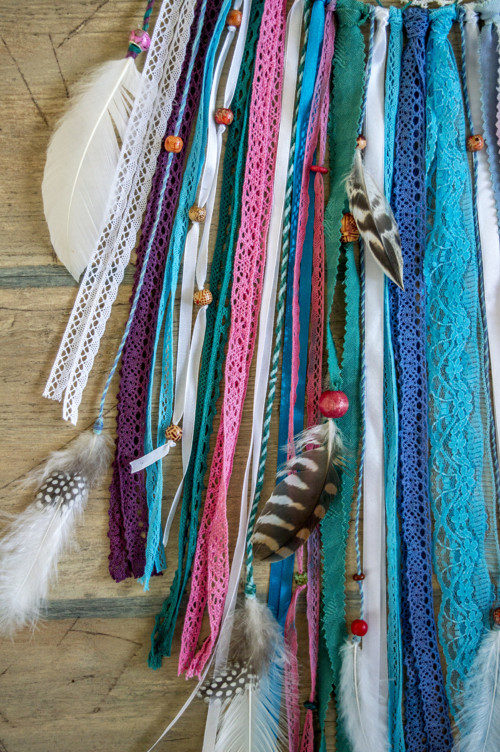 Barevný Lapač snů / Krajkový / Boho styl — foto 5