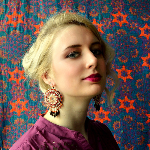 Marguerite n.4 - vyšívané náušnice — foto 5