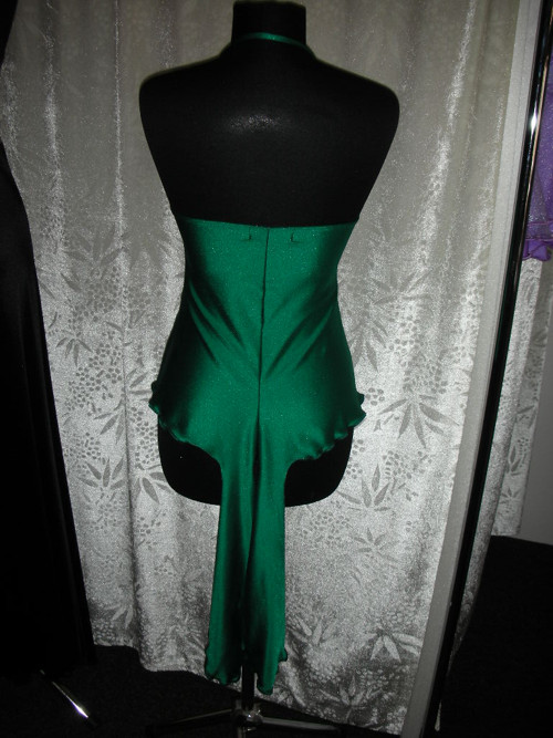 Extravagantní lahvově zelený top — foto 2