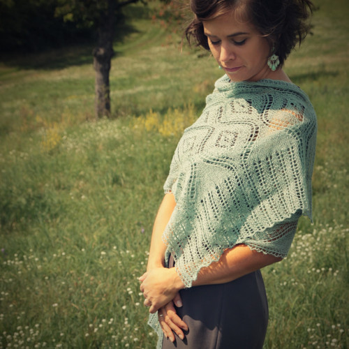 Krajkový šál Aquamarine — foto 2
